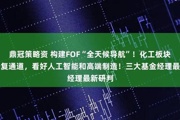 鼎冠策略资 构建FOF“全天候导航”！化工板块进入修复通道，看好人工智能和高端制造！三大基金经理最新研判